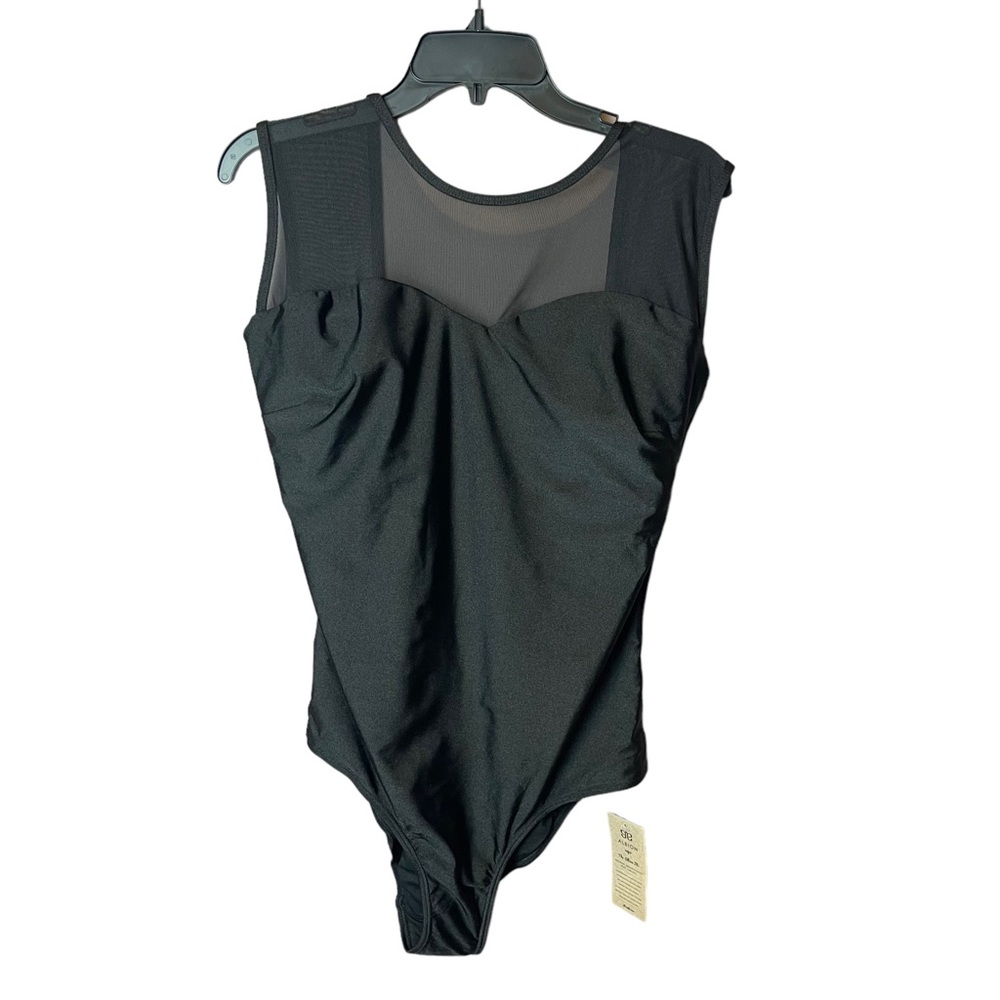 NWT Albion Maria Black Mesh One Piece Swim XXL